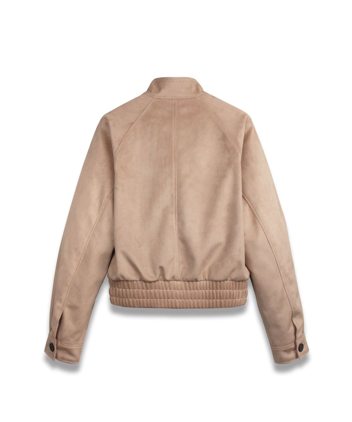 도프셉(DOFFSEPT) Vegan Leather Suede Harrington Jacket in Beige