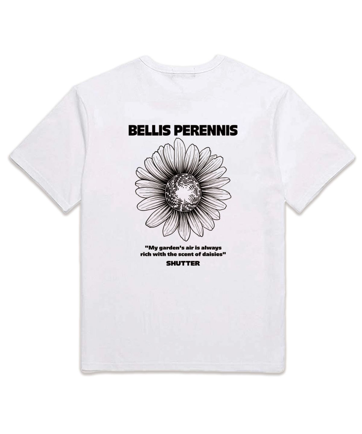 셔터(SHUTTER) BELLIS LOGO 오버핏 반팔 티셔츠 (SS019) 화이트