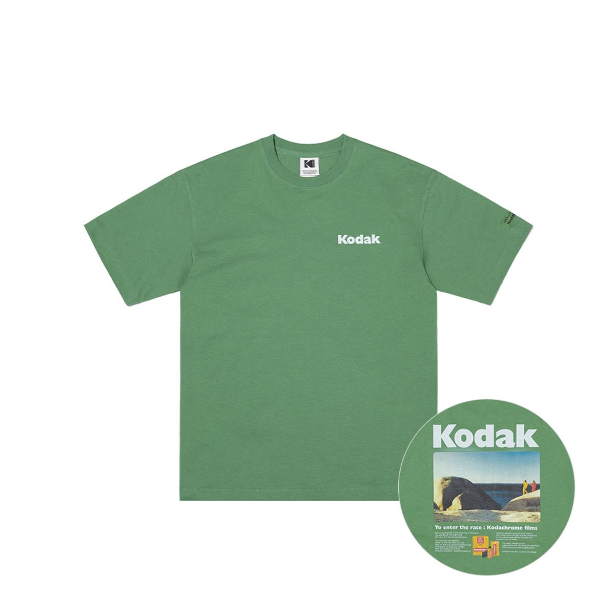 코닥(KODAK) 씨너리 그래픽 반팔티셔츠 KHAKI