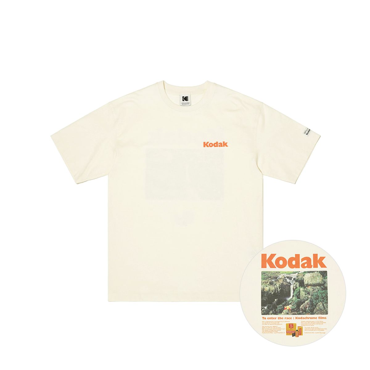 코닥(KODAK) 씨너리 그래픽 반팔티셔츠 IVORY