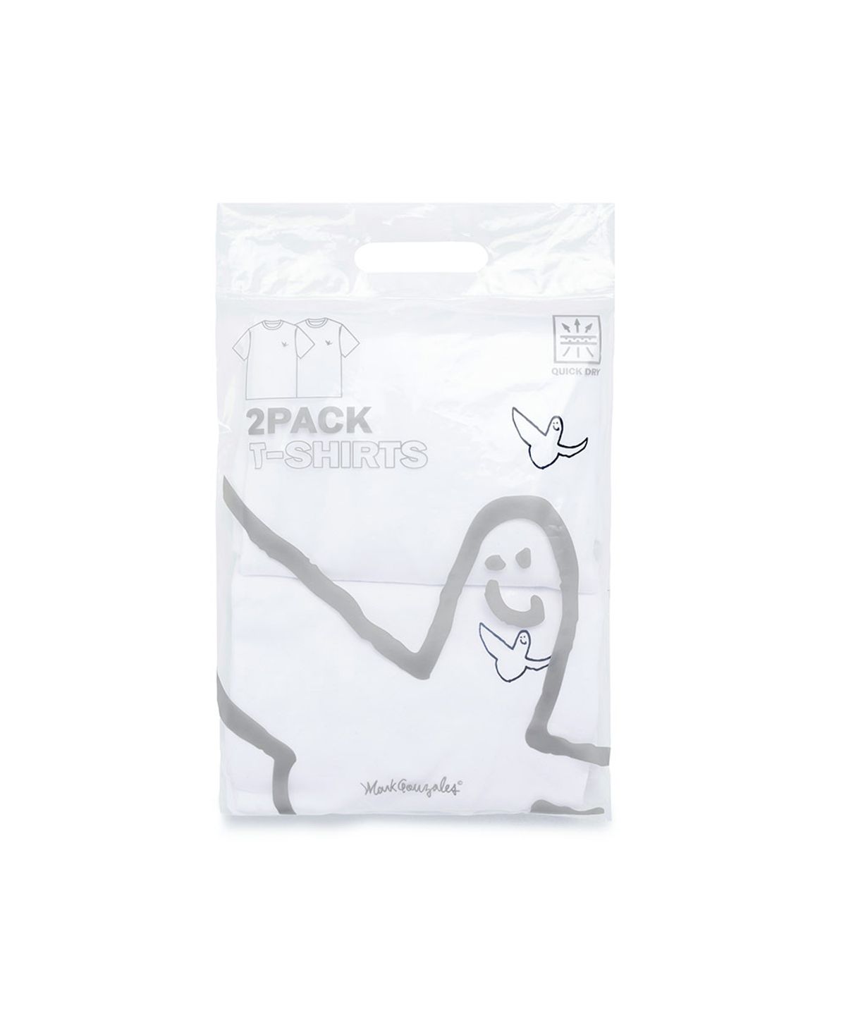 마크곤잘레스(MARK GONZALES) 엔젤 쿨코튼 2PACK 반팔 티셔츠 - WHITE