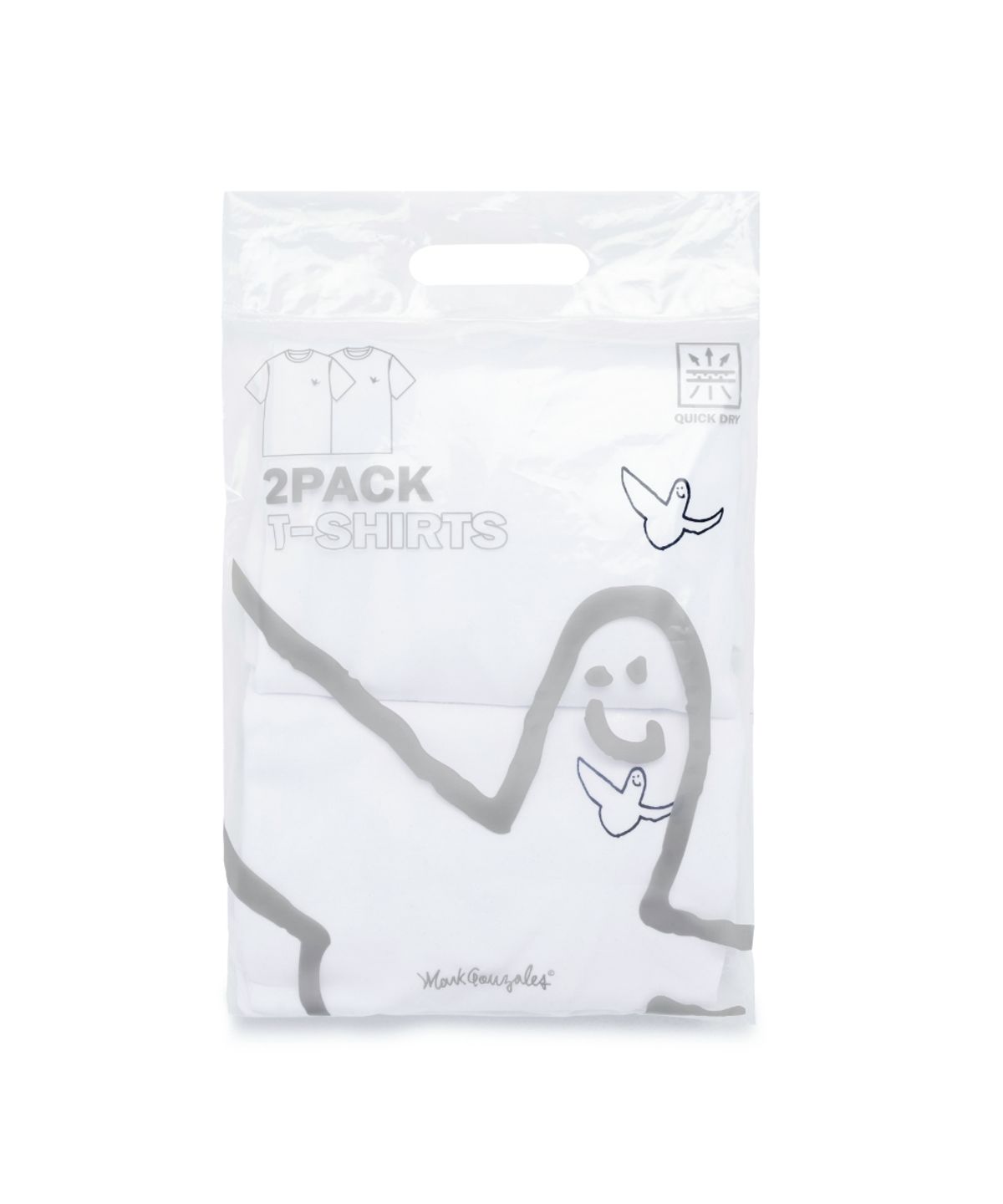 마크곤잘레스(MARK GONZALES) 엔젤 쿨코튼 2PACK 반팔 티셔츠 - WHITE