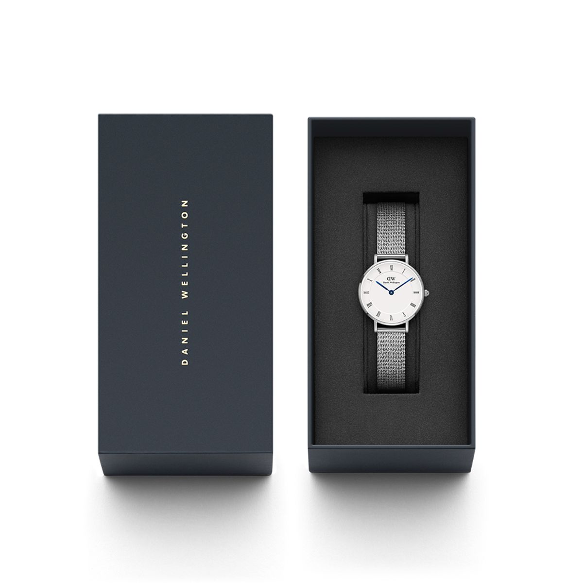 다니엘 웰링턴(DANIEL WELLINGTON) PETITE ROMAN NUMERALS STERLING 실버스트랩 여자메탈시계