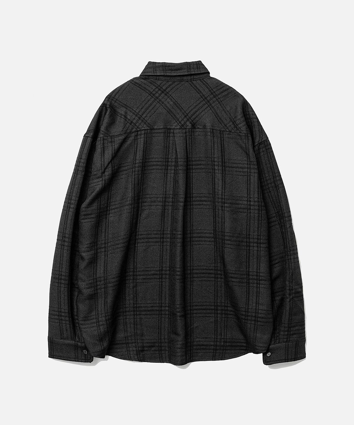 바스틱(VASTIC) 루즈 핏 리벳 체크 셔츠_블랙
