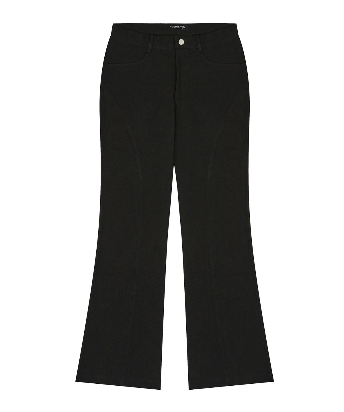 러브이즈트루(LUVISTRUE) CURVED L PANTS(BLACK)