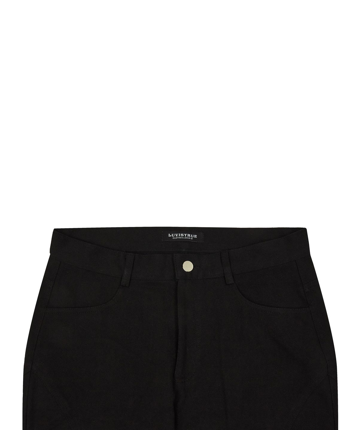 러브이즈트루(LUVISTRUE) CURVED L PANTS(BLACK)