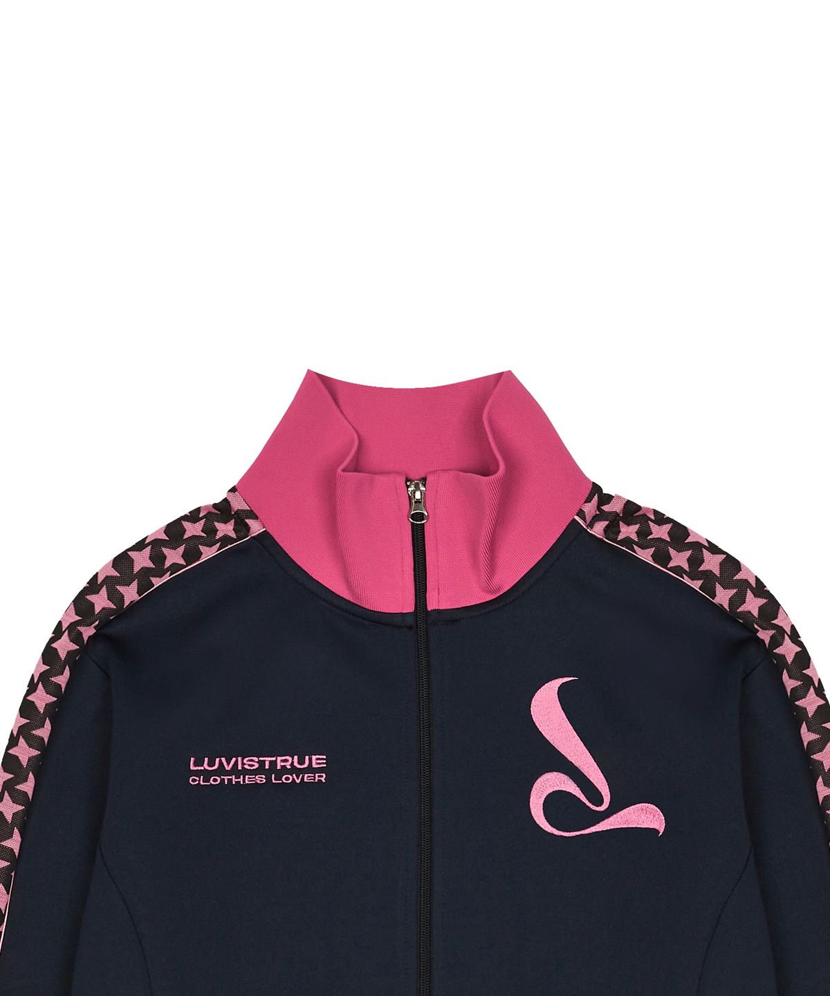 러브이즈트루(LUVISTRUE) CURVED L TRAINING ZIPUP(NAVY)
