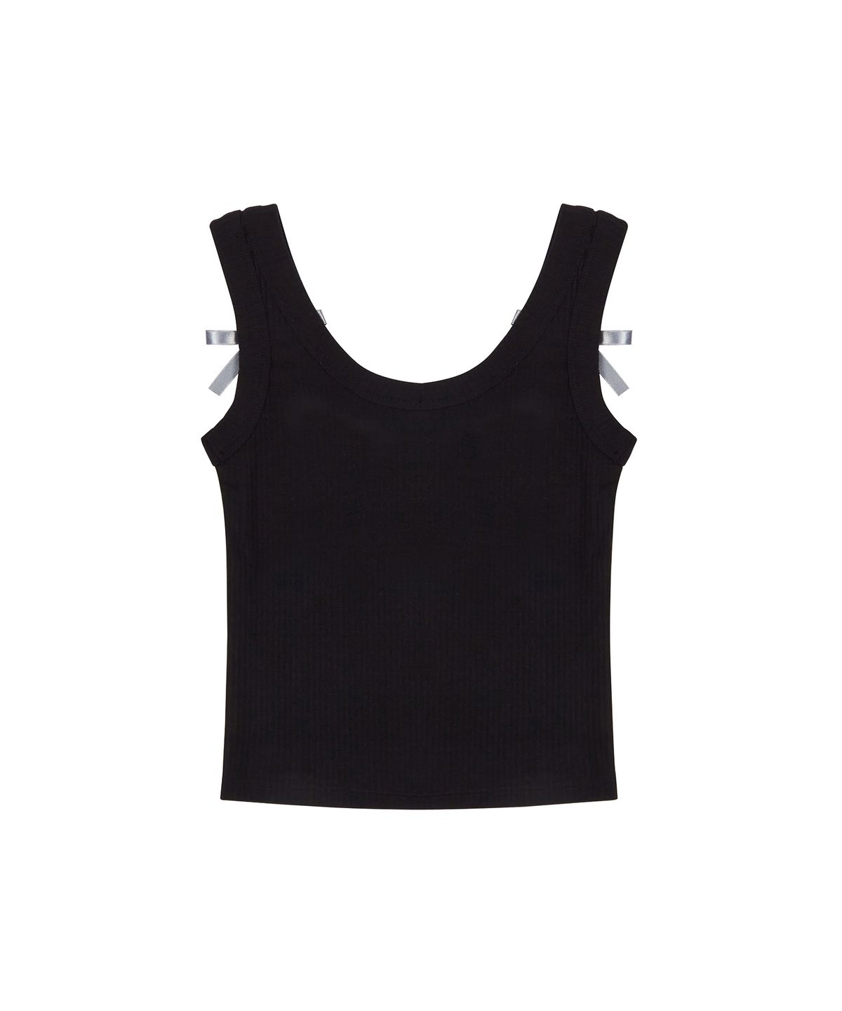 러브이즈트루(LUVISTRUE) HEART RIBBON TEE (BLACK)