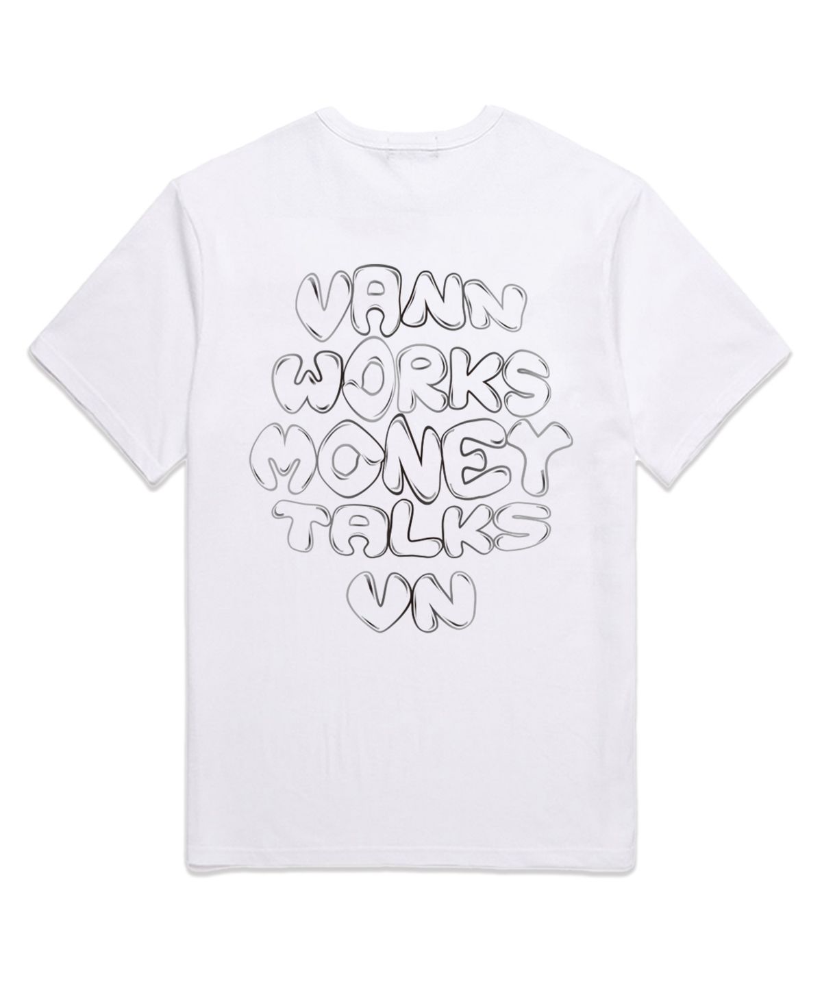 밴웍스(VANNWORKS) MONEY TALKS 오버핏 반팔 티셔츠 (VS0079) 화이트