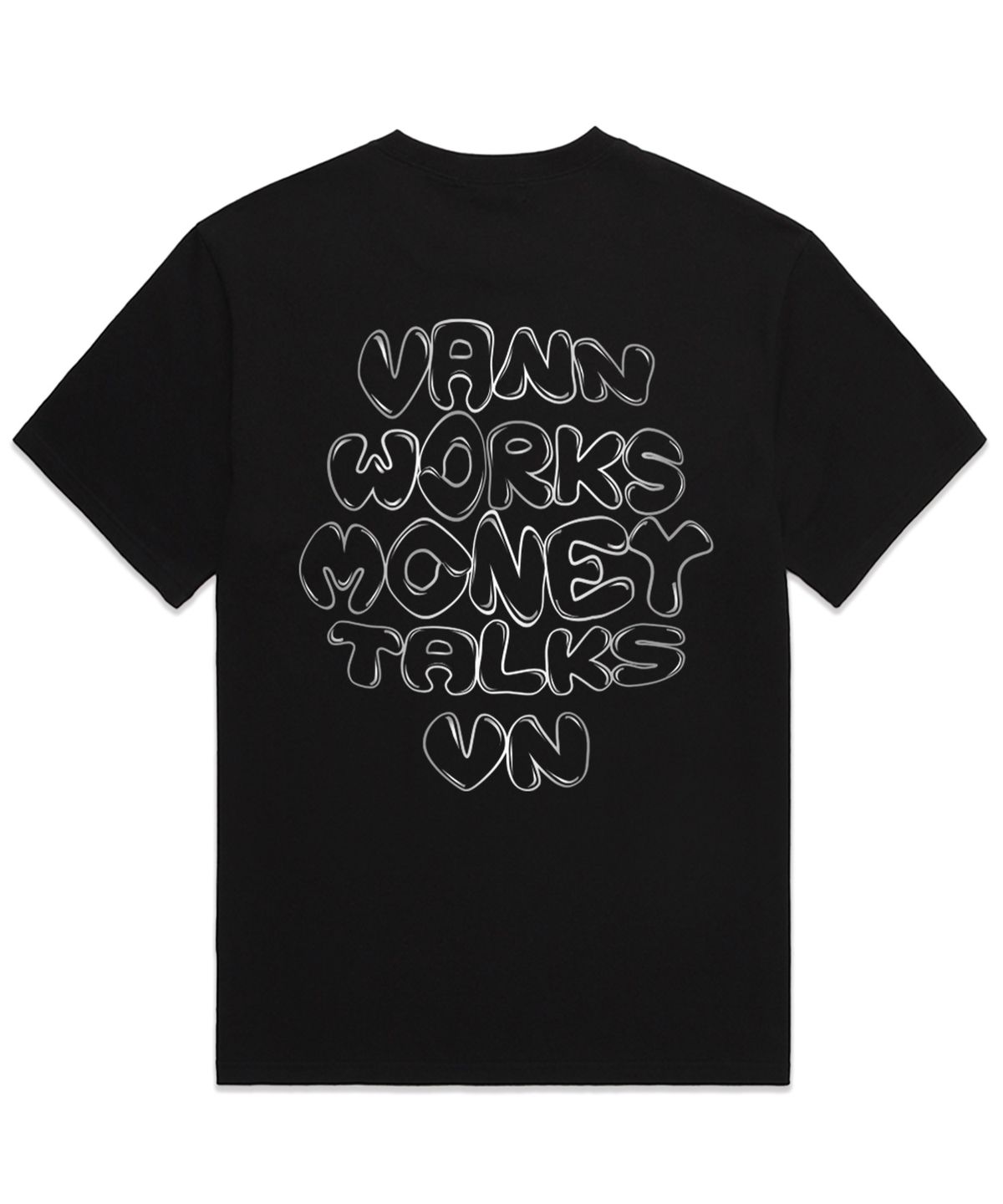 밴웍스(VANNWORKS) MONEY TALKS 오버핏 반팔 티셔츠 (VS0079) 블랙
