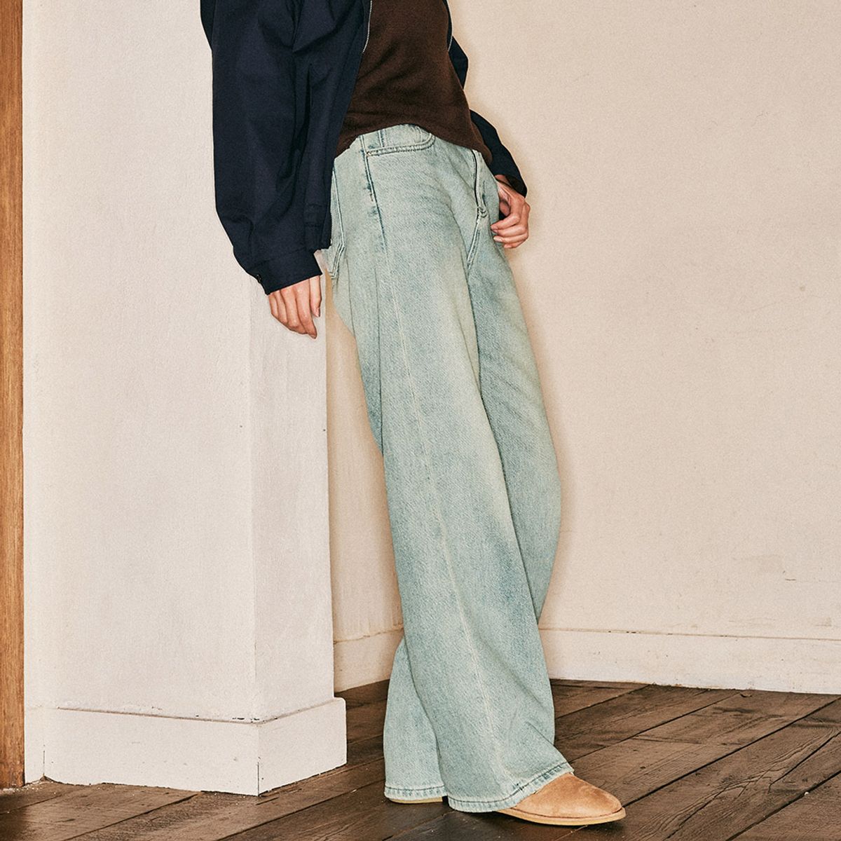 에이앤레이(AEIREI) AR_Wide washing denim pants
