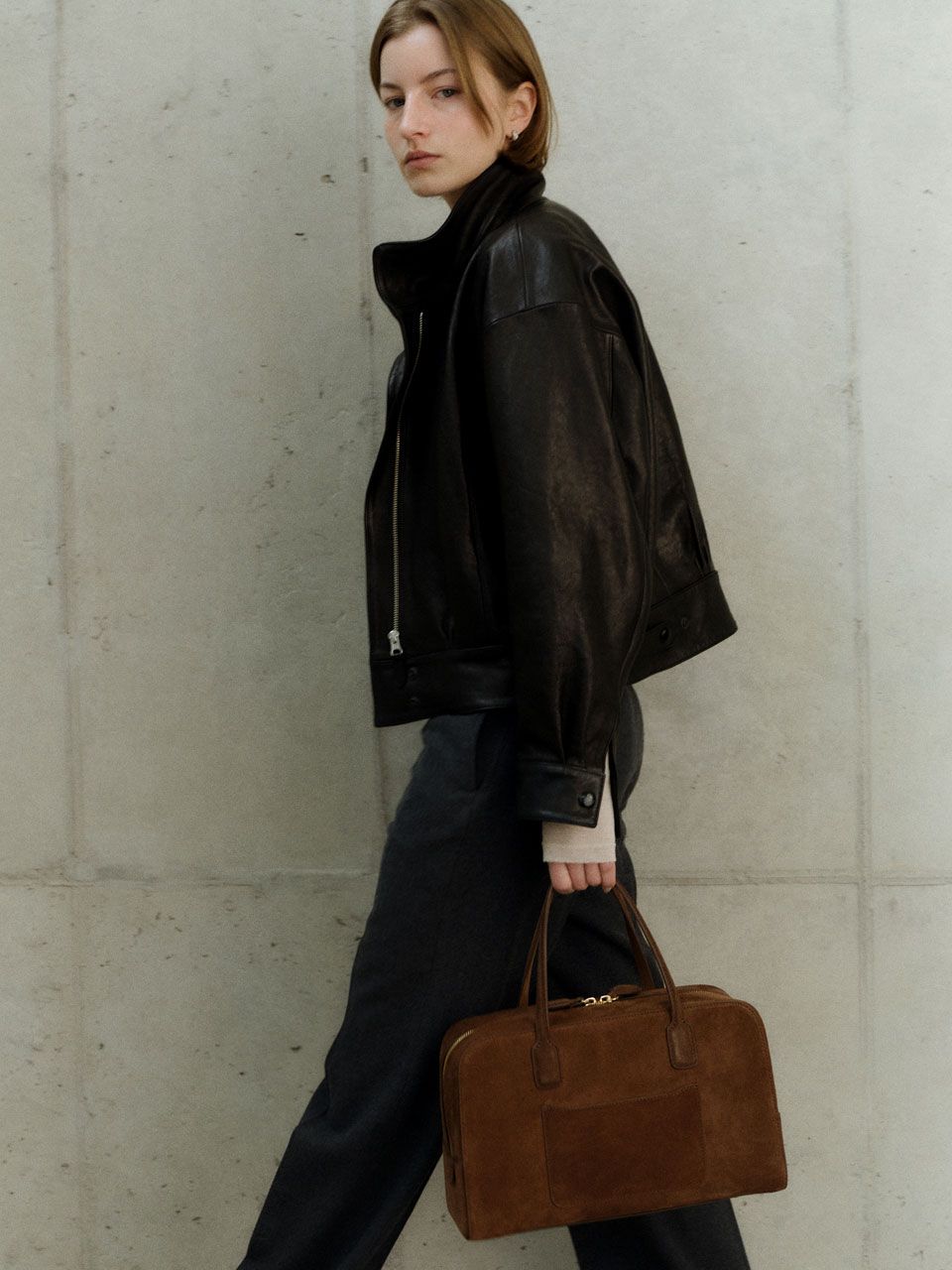 MUSINSA | DEMERIEL Cayley Boston Bag Plus Chestnut