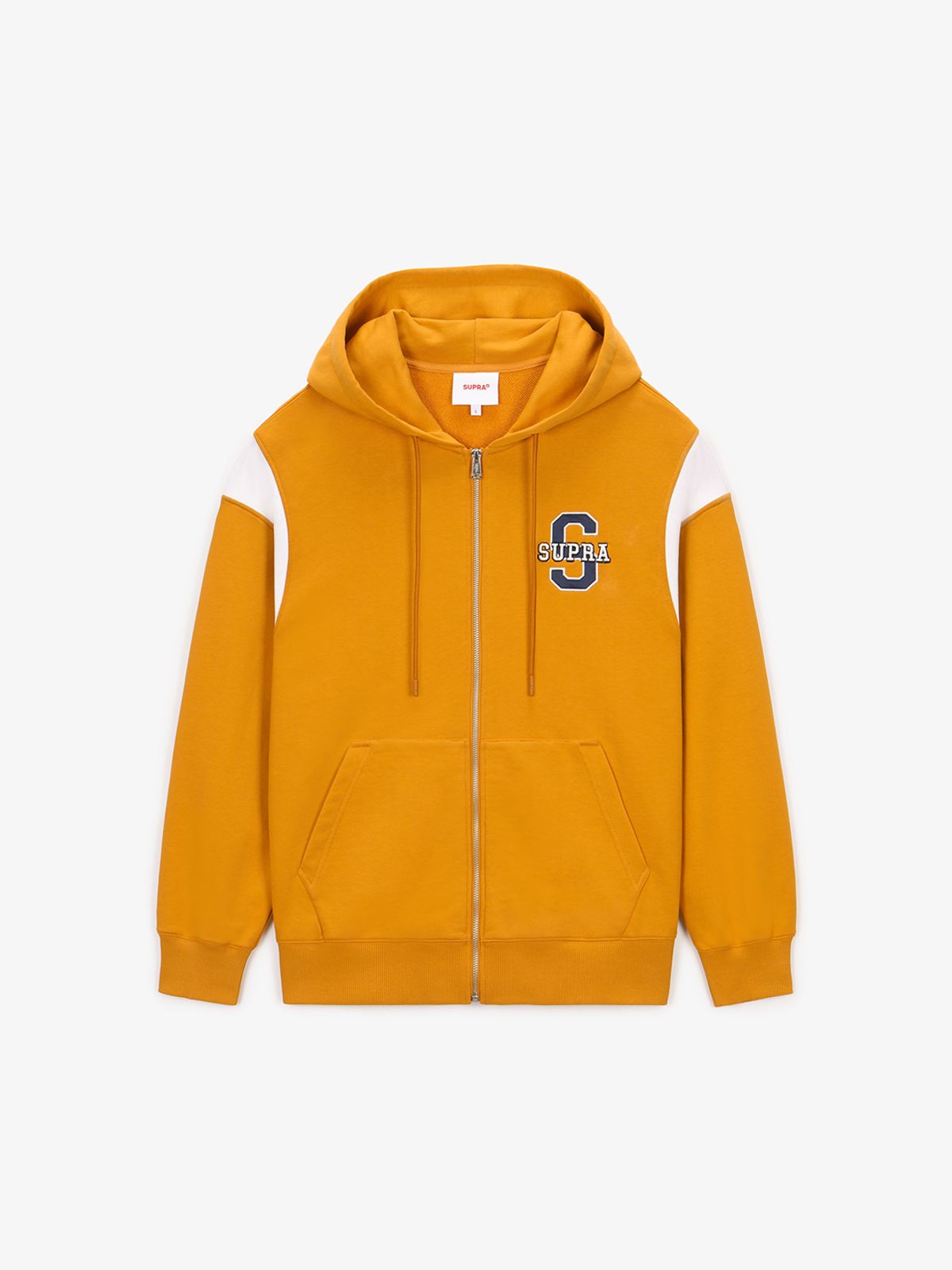 수프라(SUPRA) 바시티 아치로고 후드 집업(CAMEL)