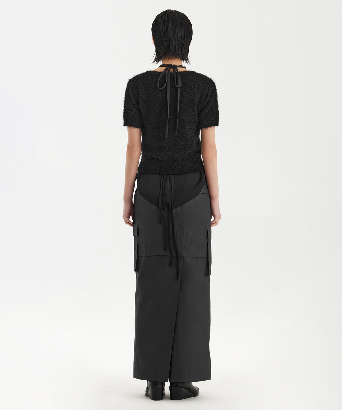 유스(YOUTH) Cargo Maxi Skirt - Charcoal Grey