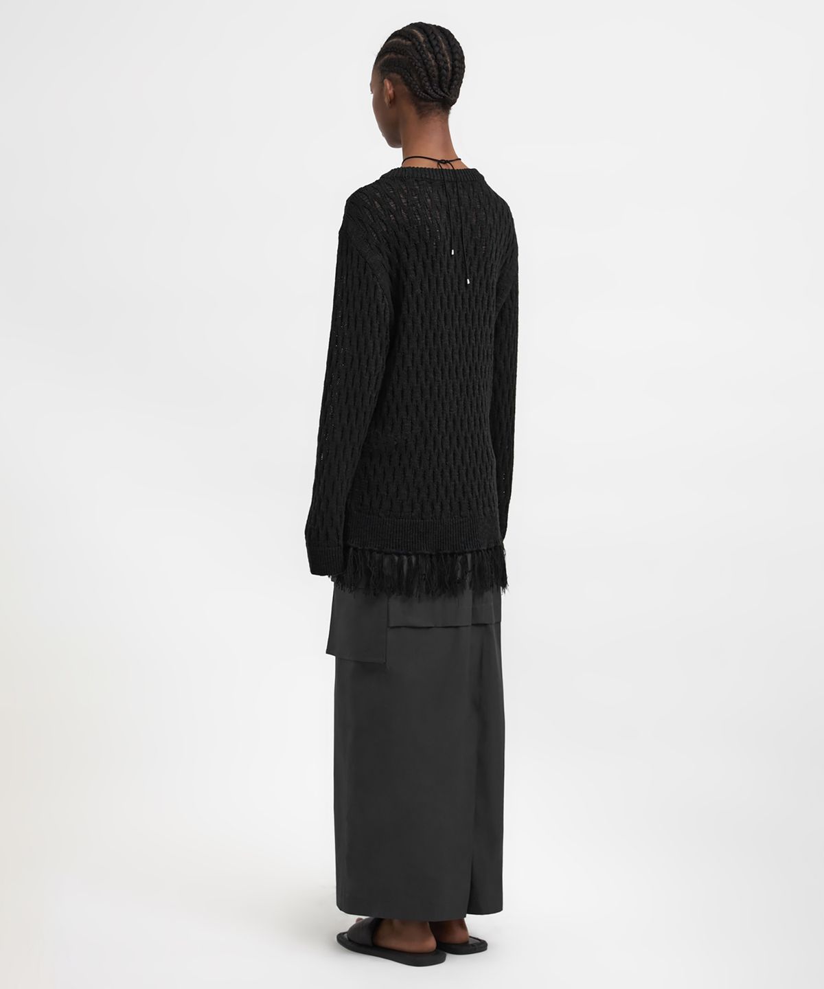 유스(YOUTH) Cargo Maxi Skirt - Charcoal Grey