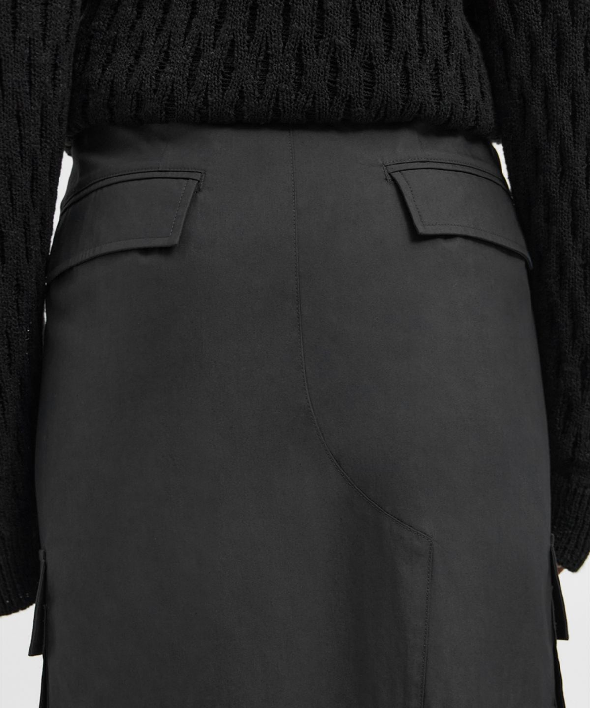 유스(YOUTH) Cargo Maxi Skirt - Charcoal Grey