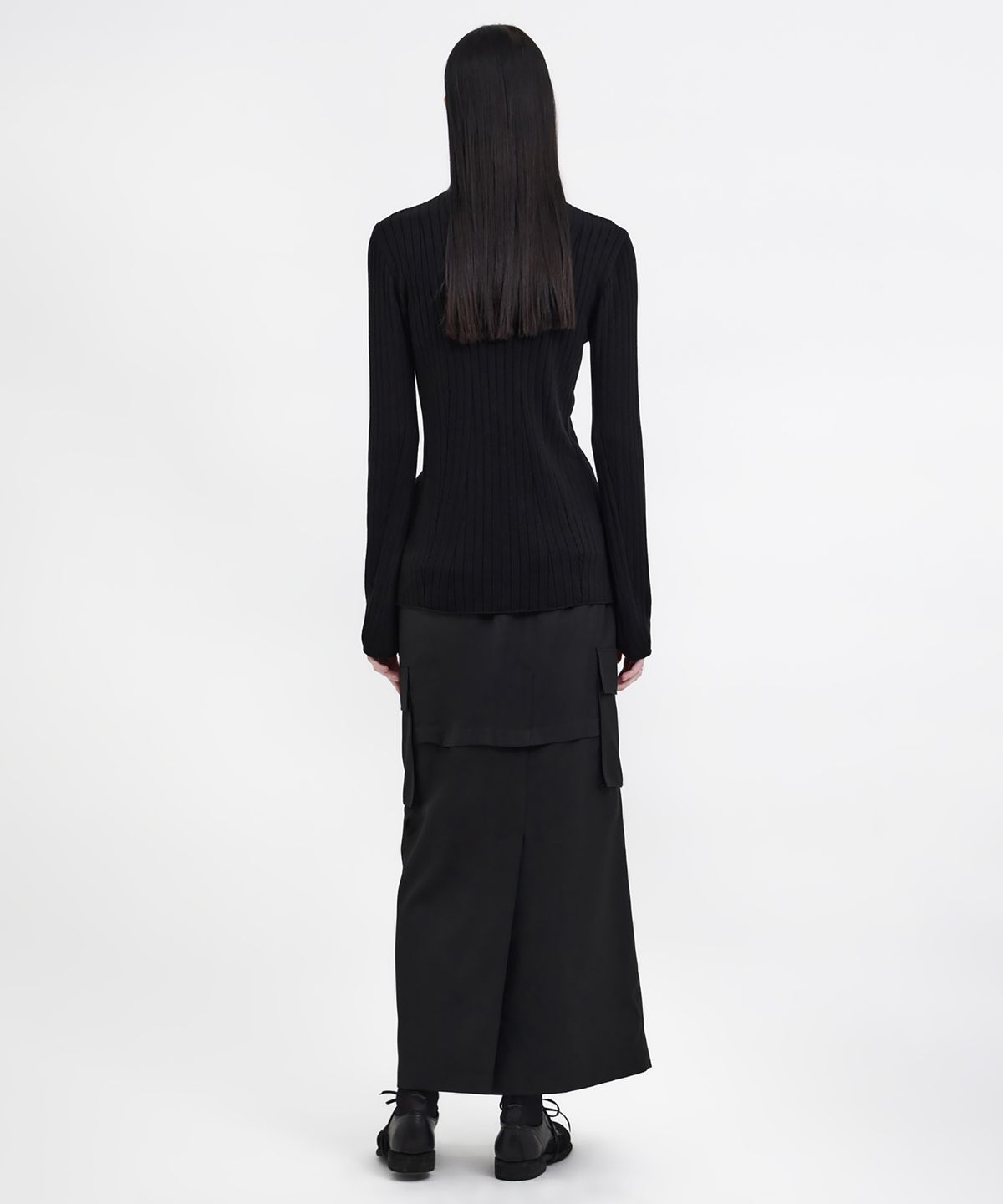 유스(YOUTH) Cargo Maxi Skirt - Black