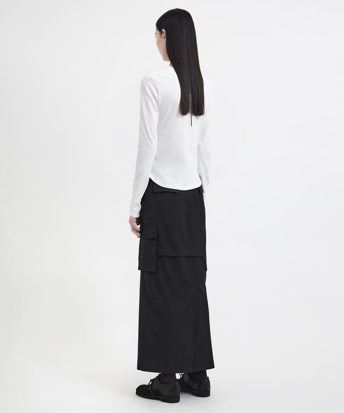 유스(YOUTH) Cargo Maxi Skirt - Black