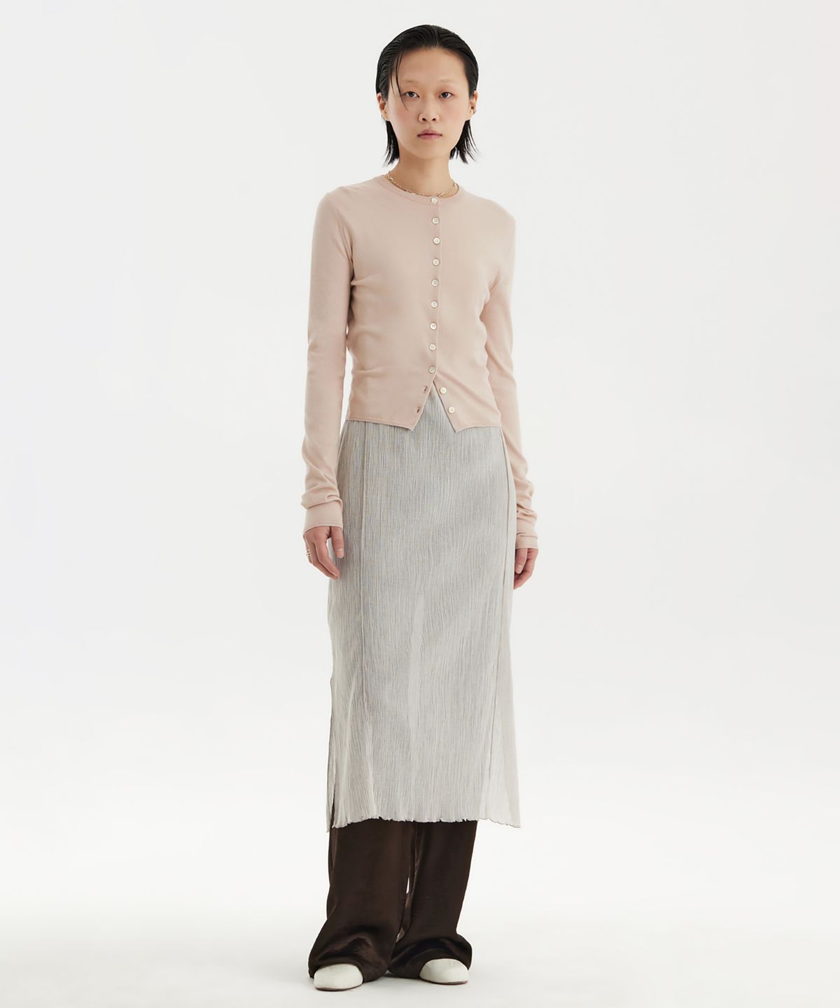 유스(YOUTH) Buttoned Knit Cardigan - Pink