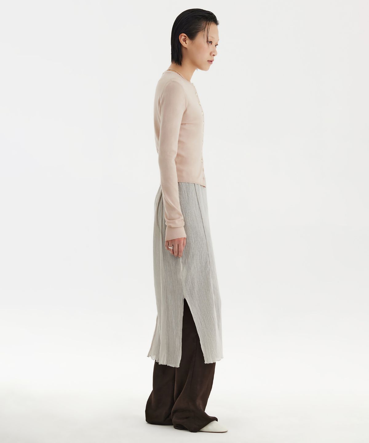유스(YOUTH) Buttoned Knit Cardigan - Pink