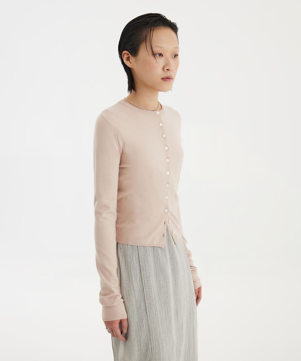 유스(YOUTH) Buttoned Knit Cardigan - Pink