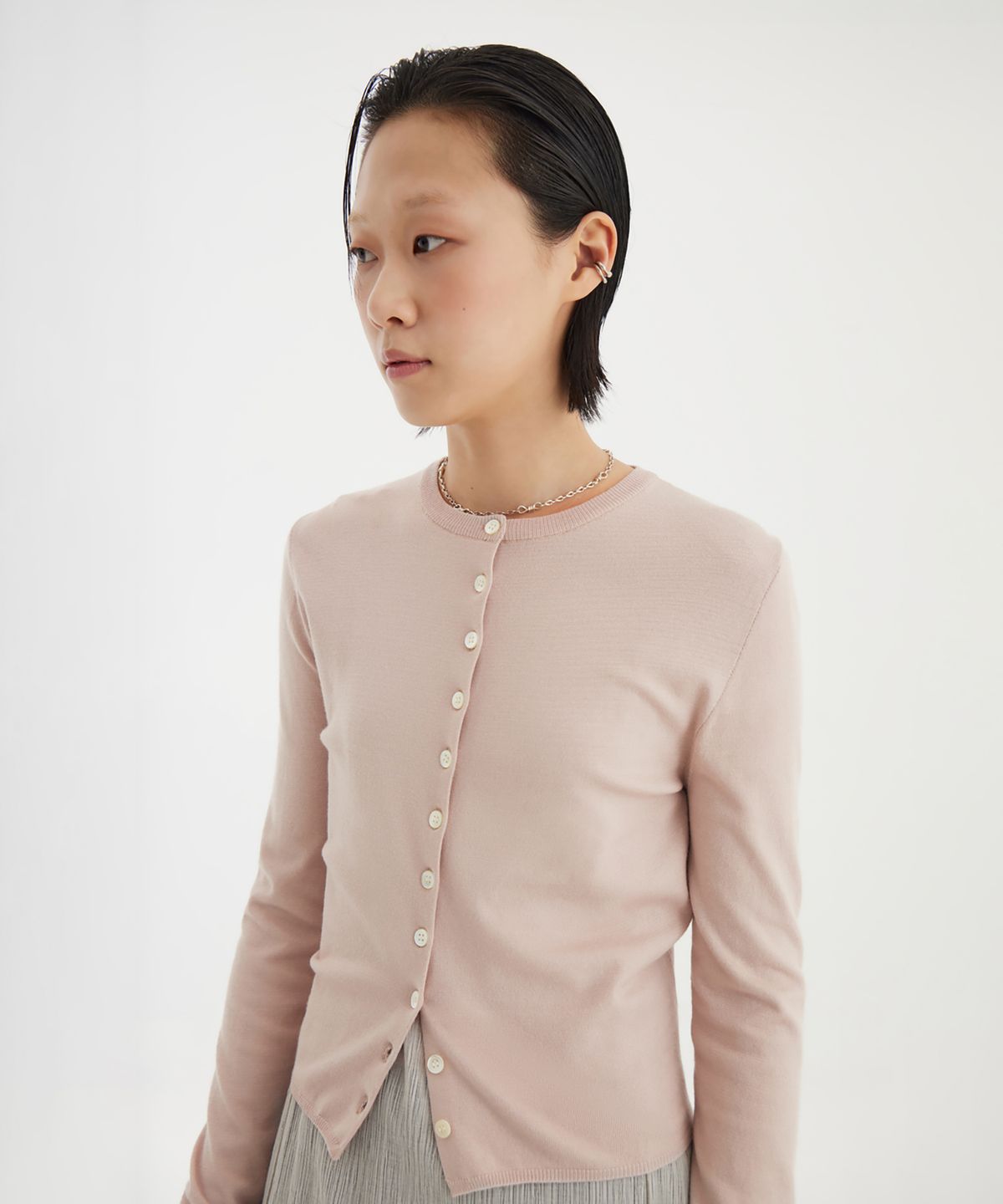 유스(YOUTH) Buttoned Knit Cardigan - Pink