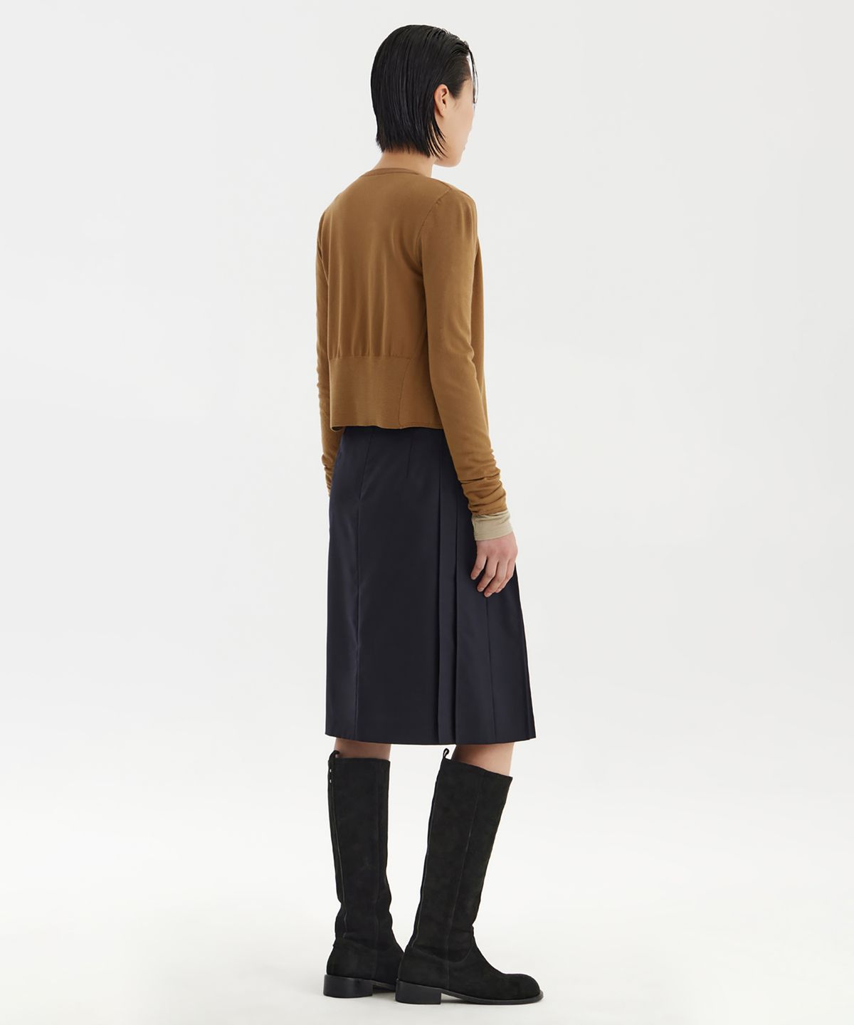 유스(YOUTH) Buttoned Knit Cardigan - Brown