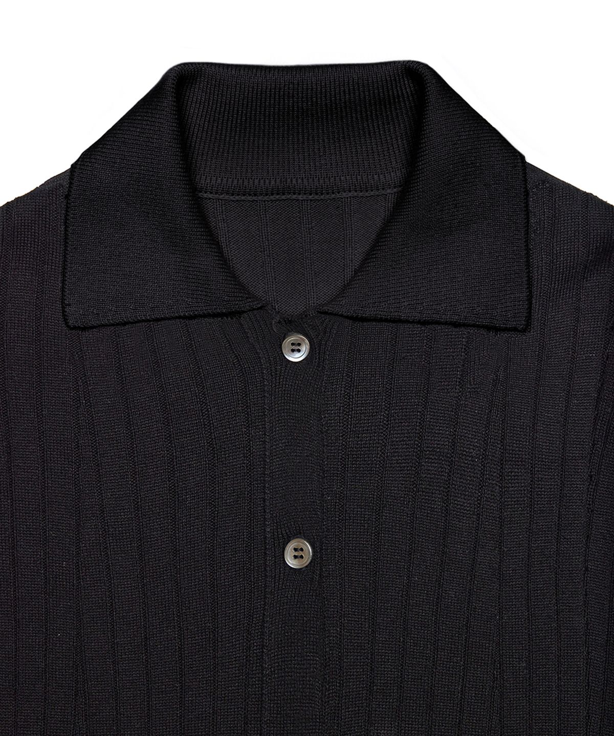 유스(YOUTH) Long-Line Knit Shirt - Black