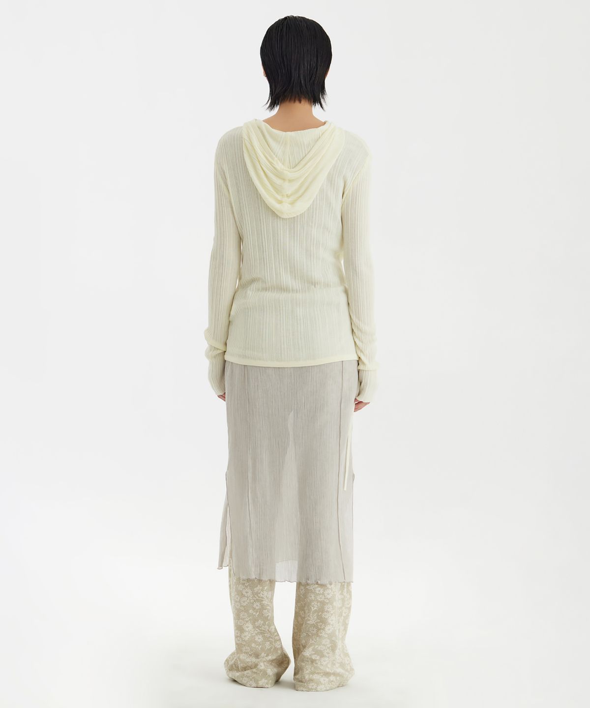 유스(YOUTH) Hooded Knit Top - Lemon