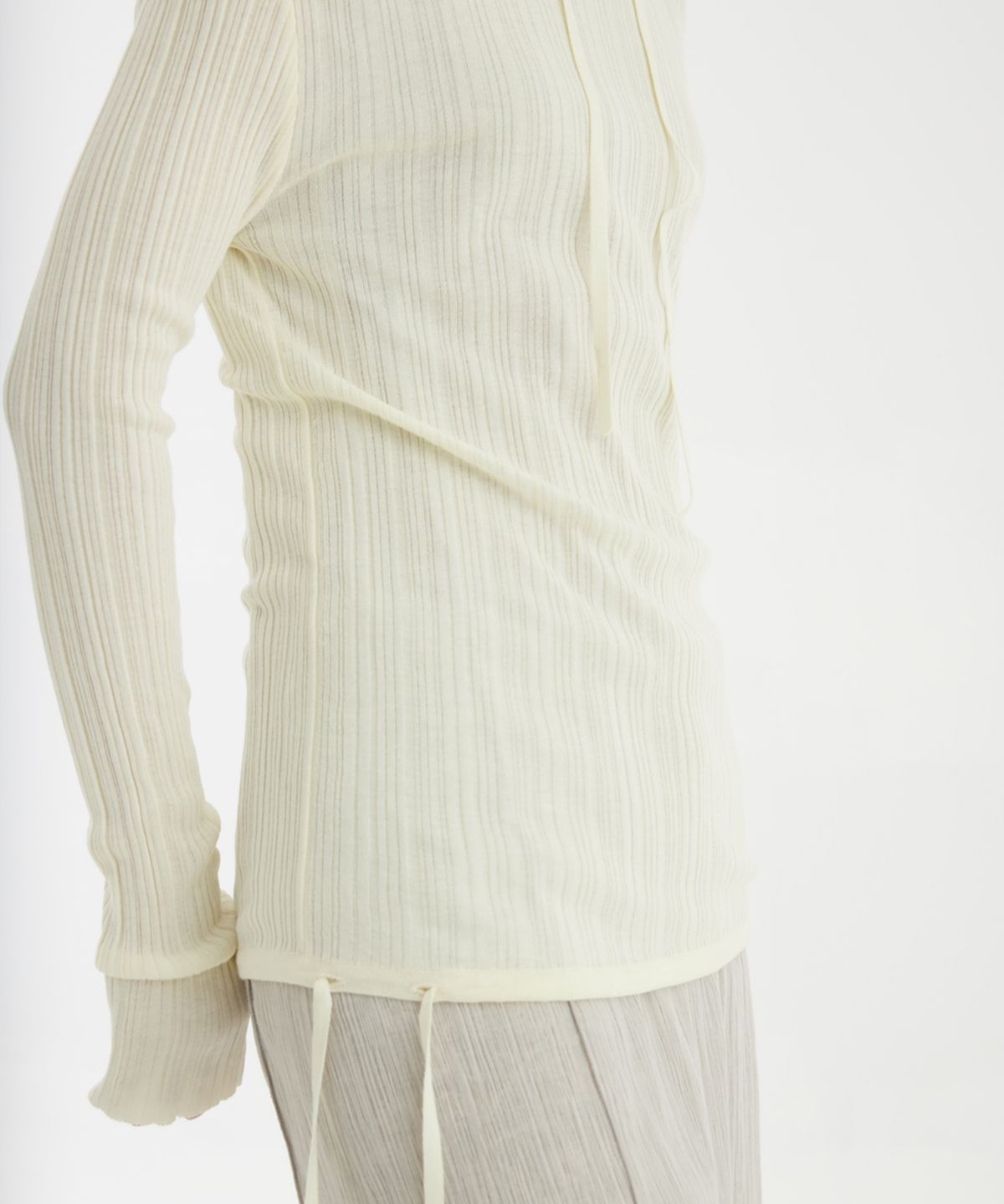 유스(YOUTH) Hooded Knit Top - Lemon