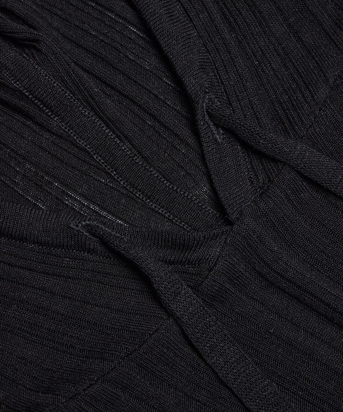 유스(YOUTH) Hooded Knit Top - Black