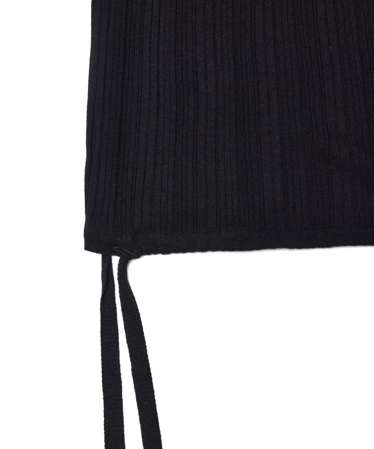 유스(YOUTH) Hooded Knit Top - Black