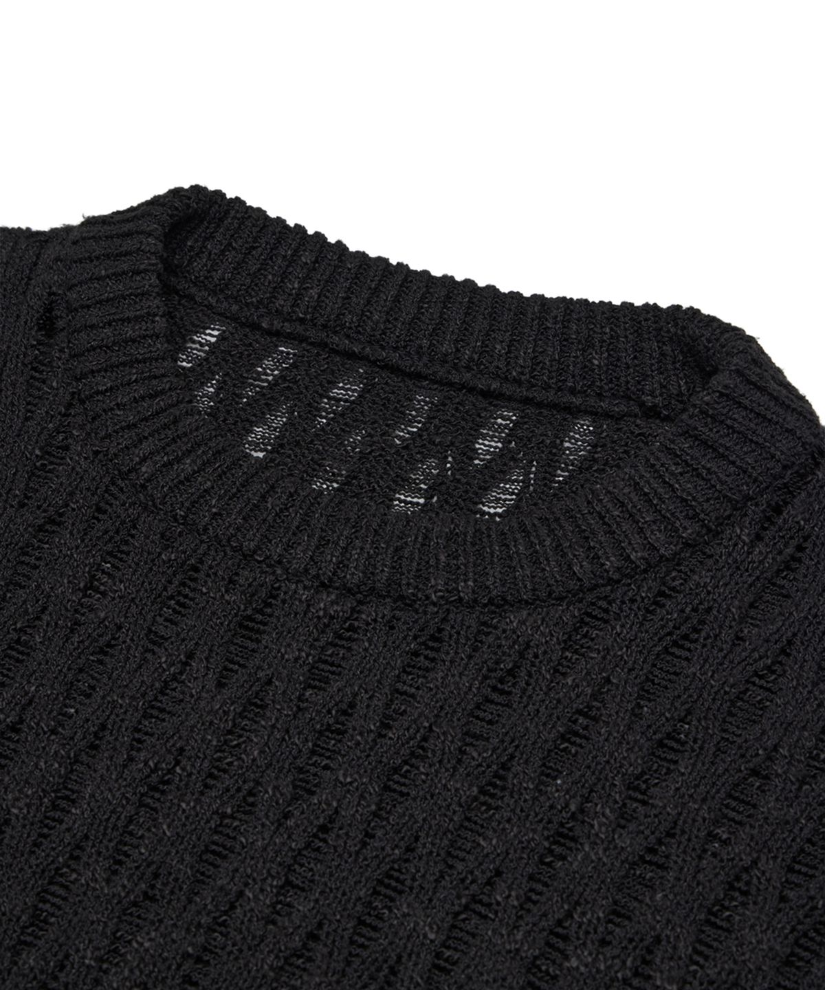유스(YOUTH) Tassel Crewneck Knit Top - Black