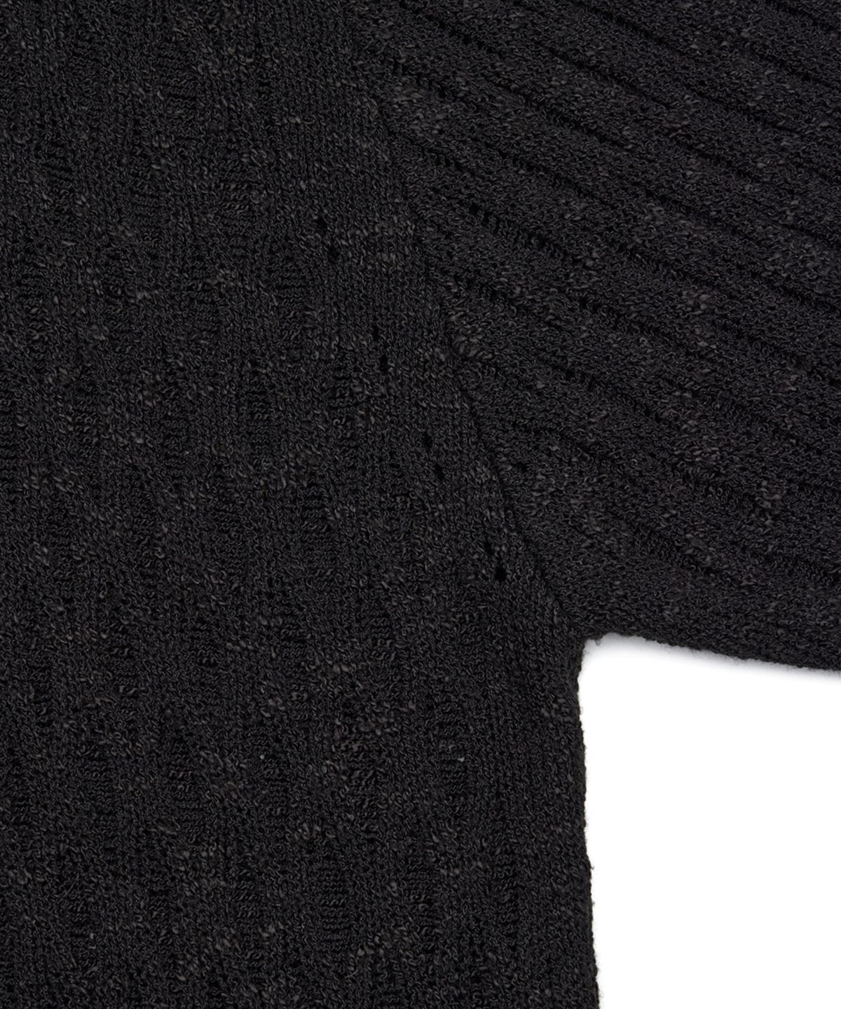 유스(YOUTH) Tassel Crewneck Knit Top - Black