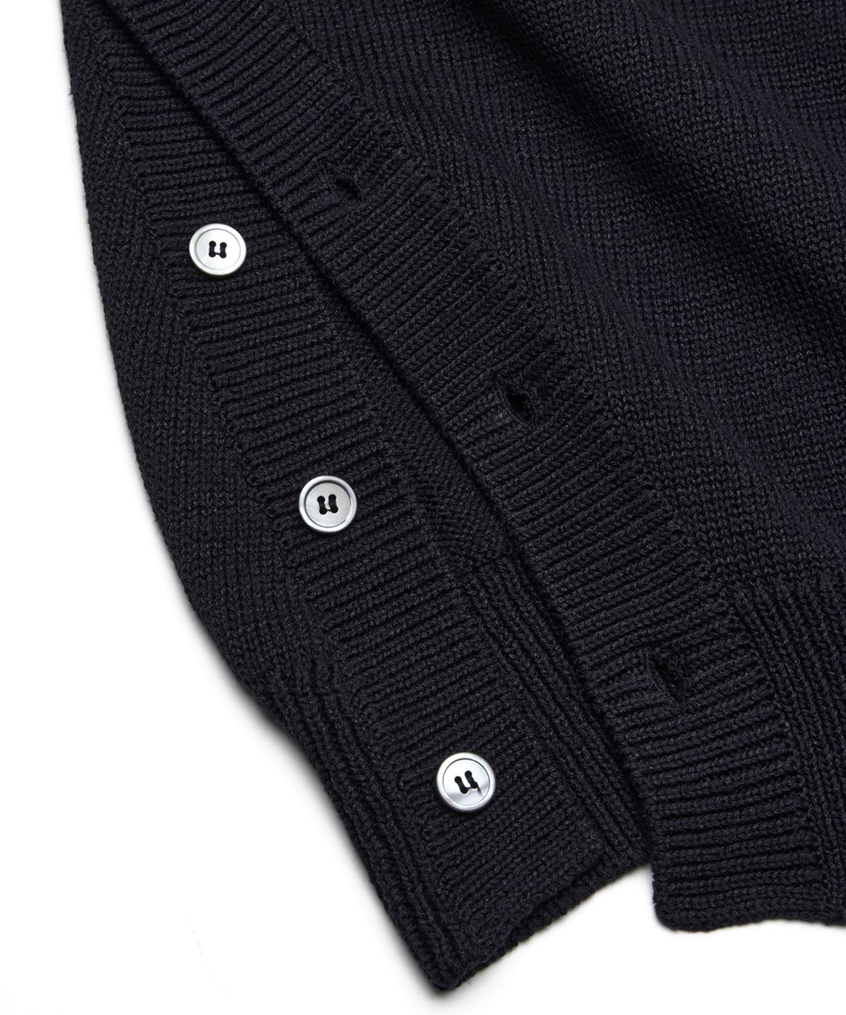 유스(YOUTH) Asymmetric Knit Collar T-Shirt - Black