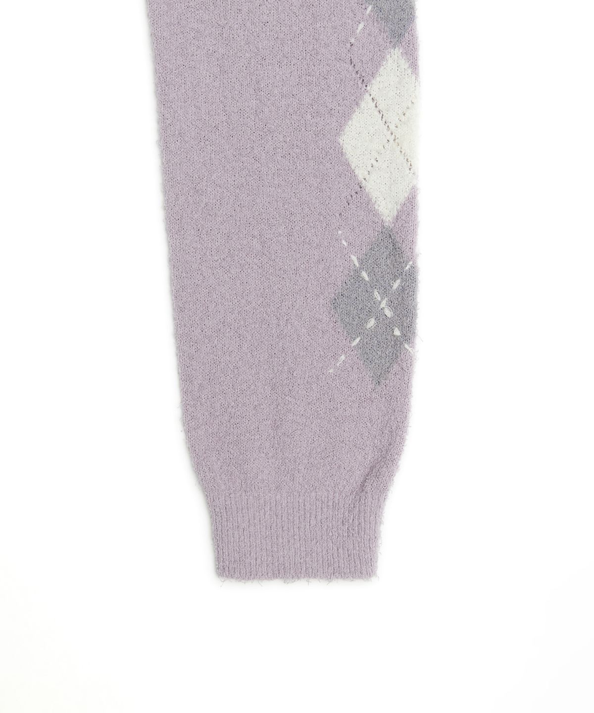 유스(YOUTH) Argyle Hand Stitch Knit - Lavender
