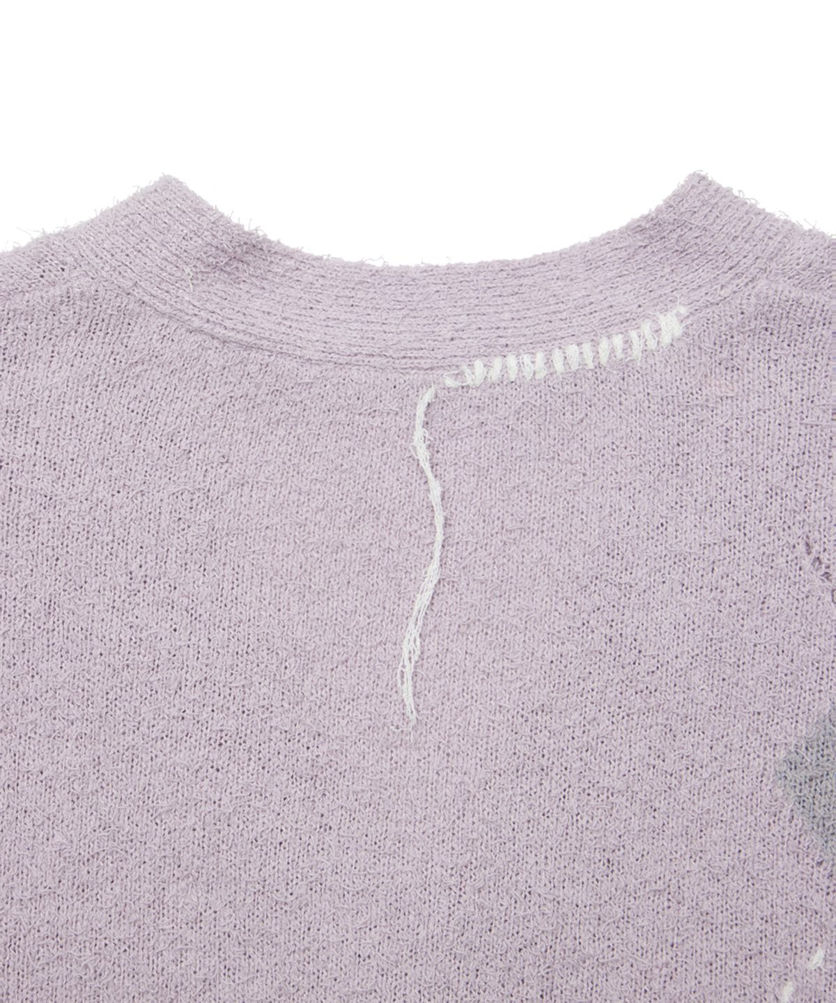 유스(YOUTH) Argyle Hand Stitch Knit - Lavender