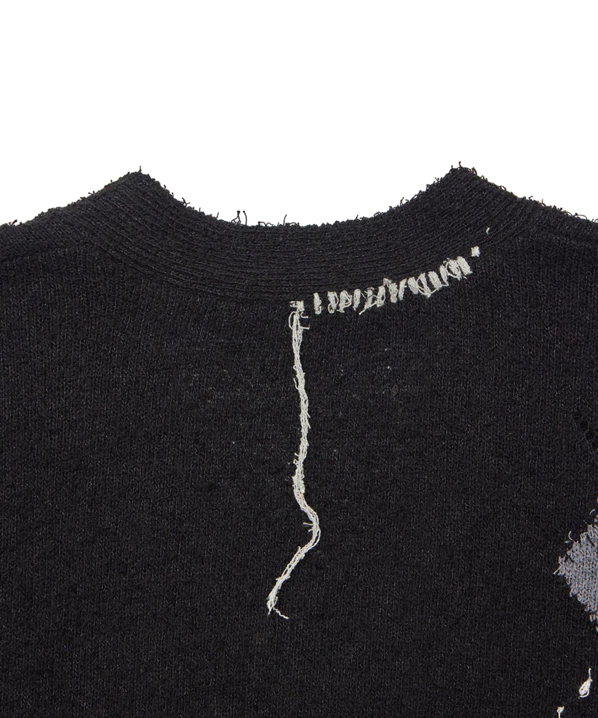 유스(YOUTH) Argyle Hand Stitch Knit - Black