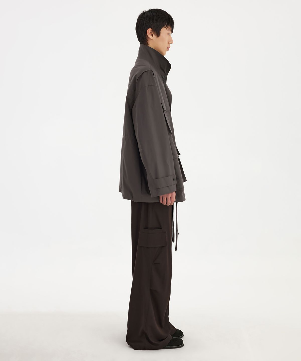 유스(YOUTH) Panel Oversized Field Jacket - Brown