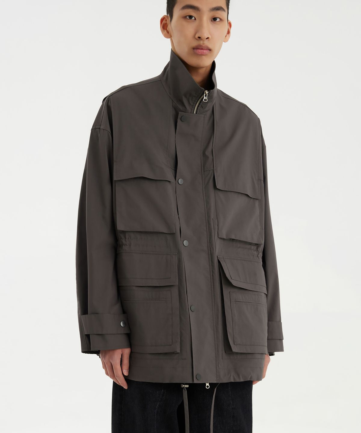 유스(YOUTH) Panel Oversized Field Jacket - Brown