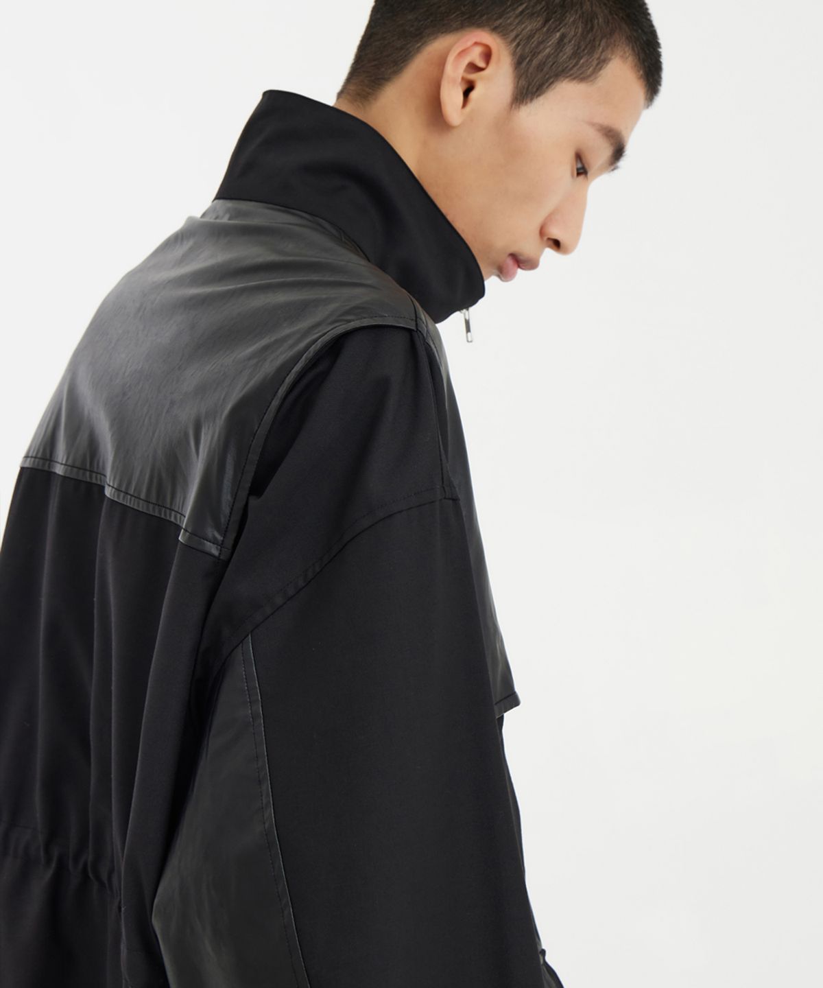 유스(YOUTH) Panel Oversized Field Jacket - Black