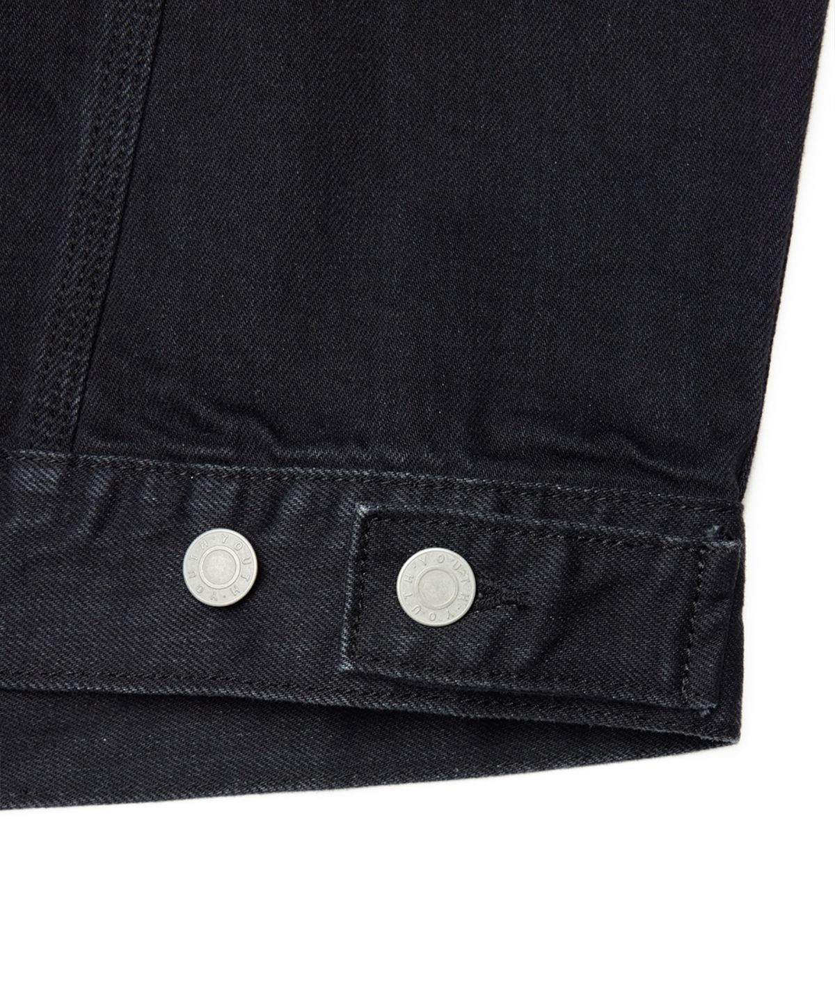 유스(YOUTH) Oversized Denim Trucker Jacket (UNISEX) - Black