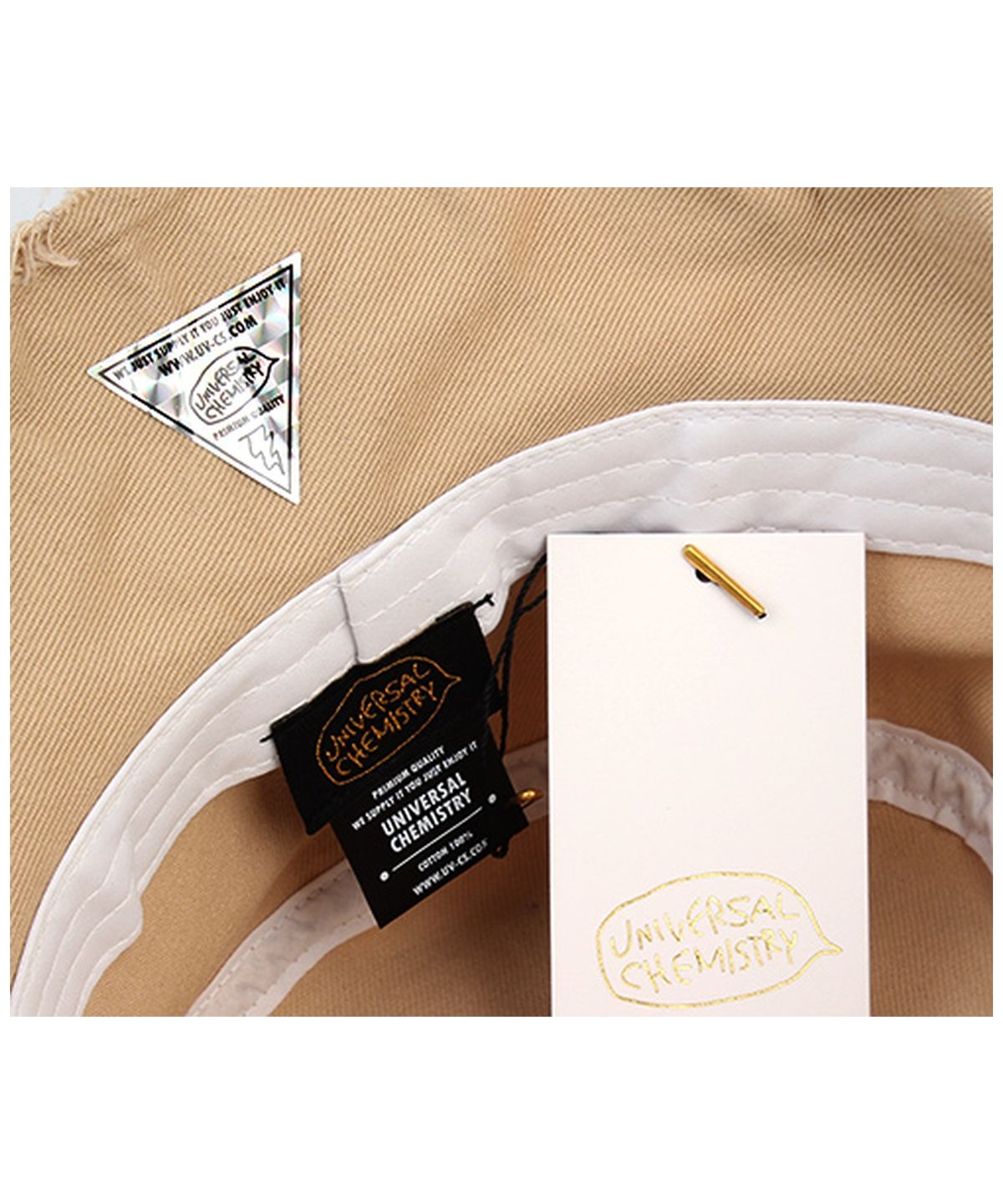 유니버셜 케미스트리(UNIVERSAL CHEMISTRY) Vintage Beige Wire Bucket Hat 빈티지버킷햇