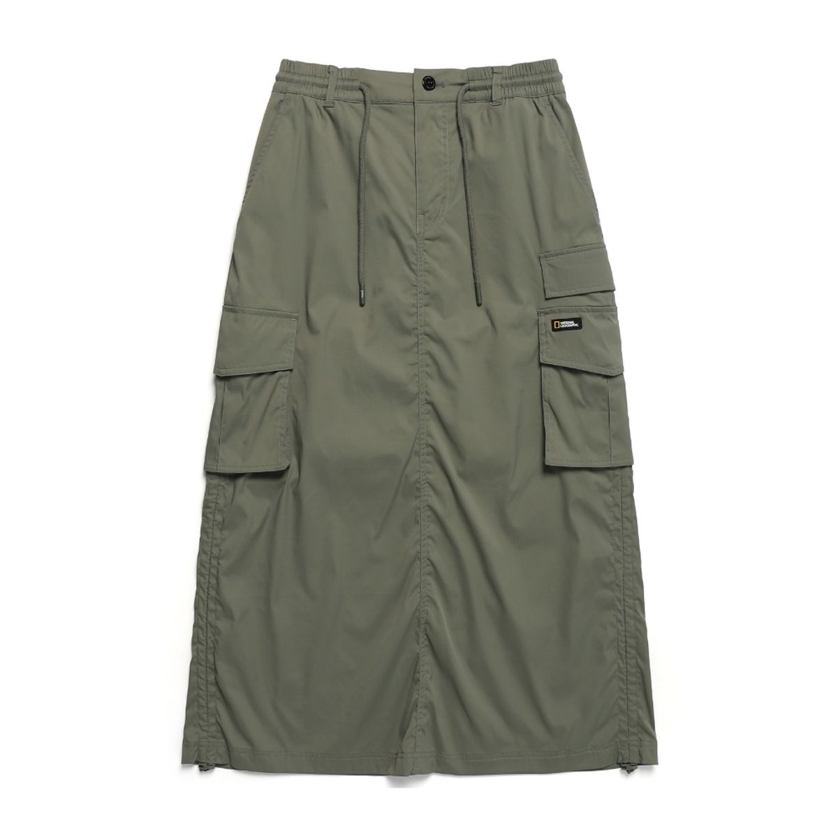 내셔널지오그래픽(NATIONALGEOGRAPHIC) N241WSK970 여성 아나스 스트링 롱 카고 스커트 LICHEN KHAKI