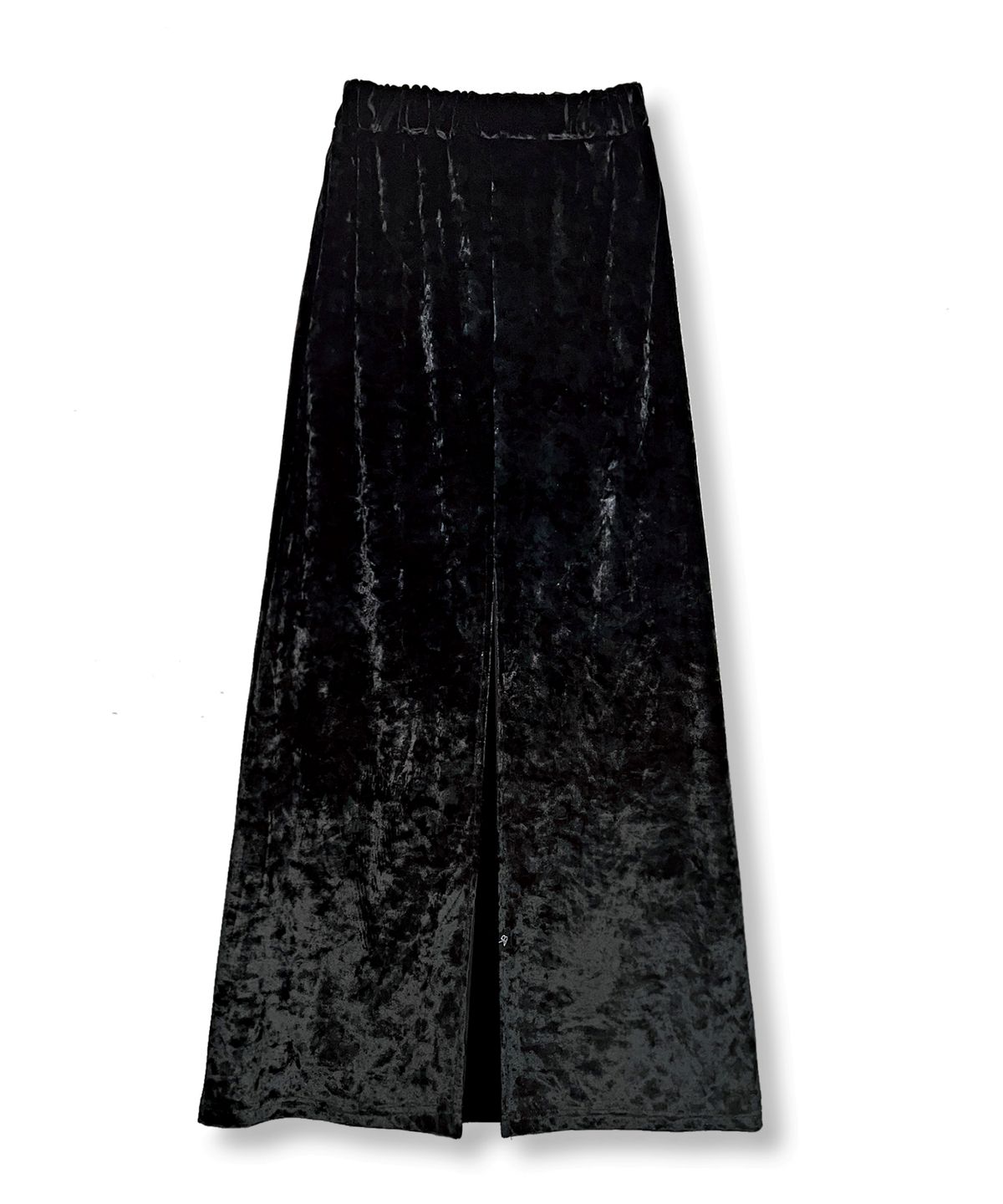 블랙크러쉬(BLACRUSH) Velvet Slit Long Skirt
