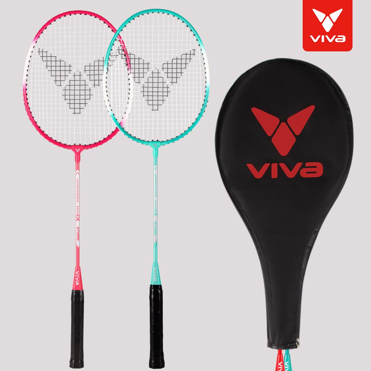 비바(VIVA) 윈드스피드 스톰 배드민턴 라켓 2인 세트