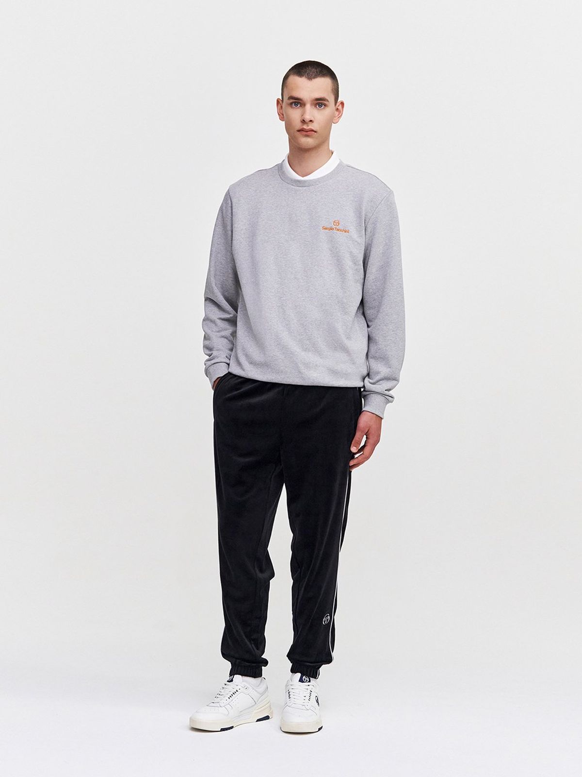 세르지오 타키니(SERGIO TACCHINI) M 데일리 벨루아 트랙 팬츠 (Black)