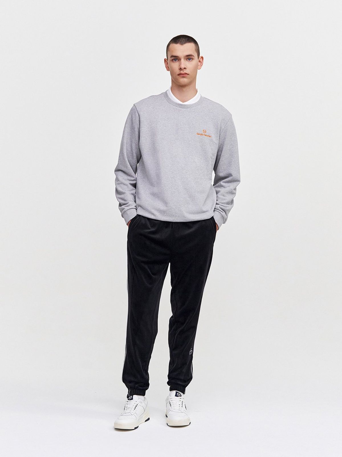 세르지오 타키니(SERGIO TACCHINI) M 데일리 벨루아 트랙 팬츠 (Black)
