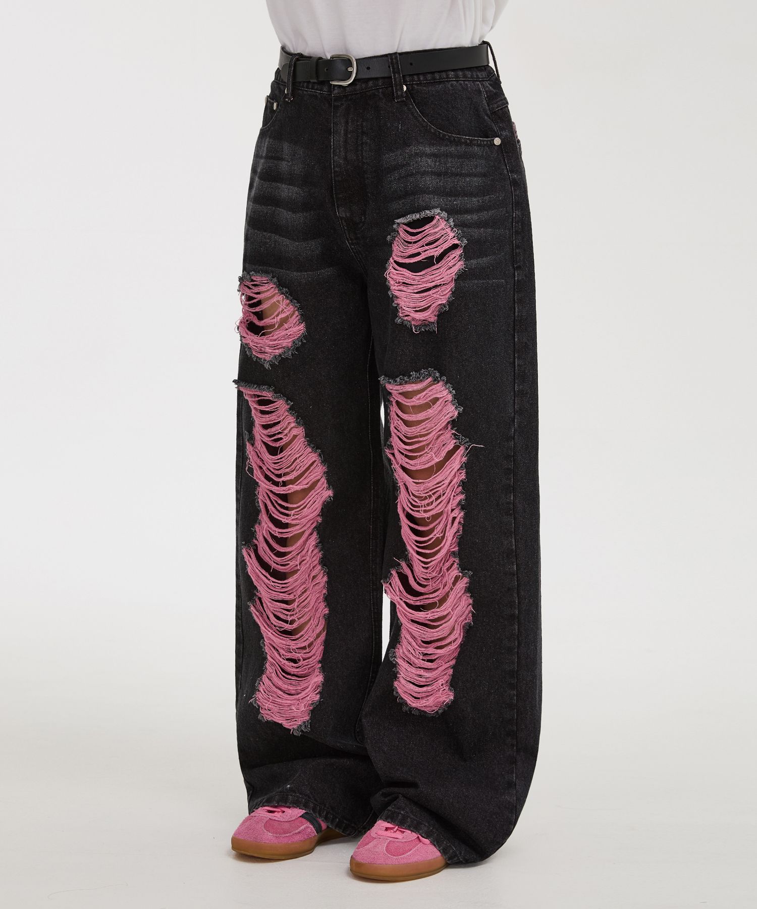 【Wai Kei】 COLOR DESTROYED DENIM PANTS/追跡付 Wai Kei】 COLOR DESTROYED DENIM PANTS/追跡付 ボトムス