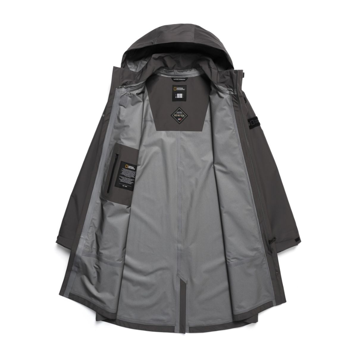 내셔널지오그래픽(NATIONALGEOGRAPHIC) N241UJP280 고어텍스 어반 시티 3L 방수 맥코트 IRON GREY